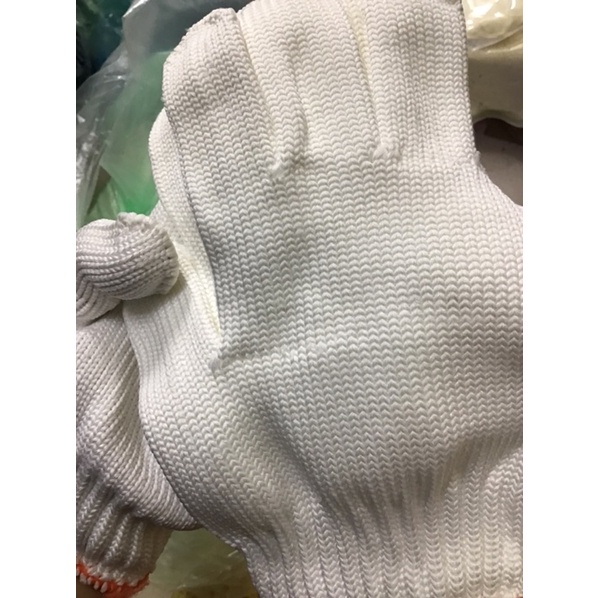 Găng tay bảo hộ lao động Poly 60g - gang tay sợi loại dày
