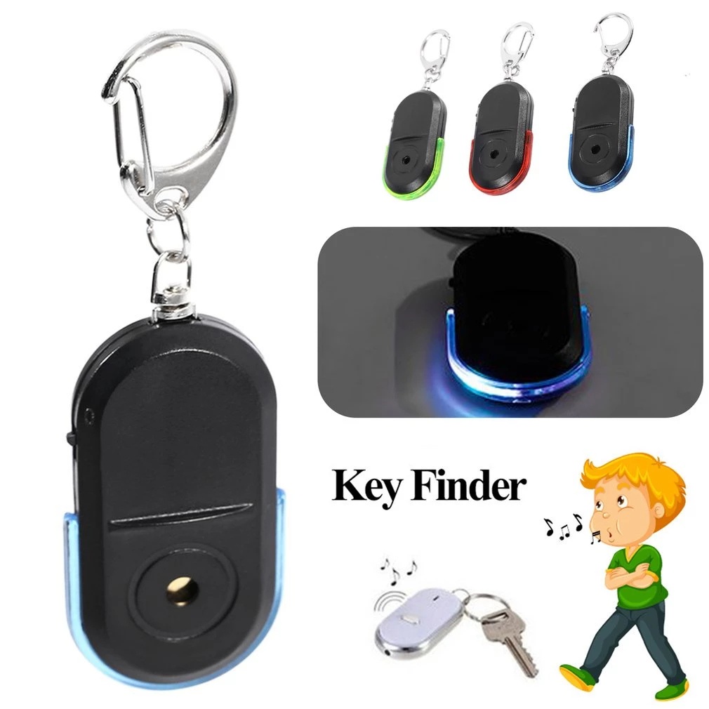 Móc Khóa Đèn LED Không Dây Chống Thất Lạc Kiêm Còi Báo Động Cảm Biến Giọng Nói Tiện Dụng Cho Người Già/Người Già