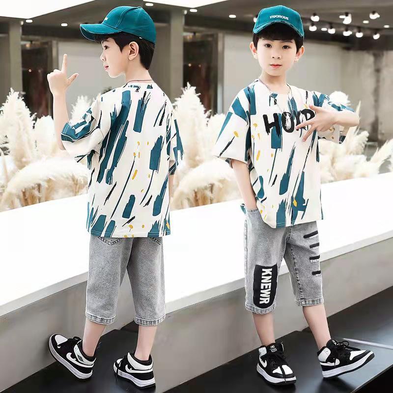 Bộ Đồ Thời Trang Mới Cho Bé Trai 2022 Tay Ngắn