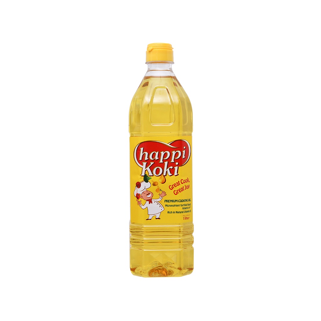 [Mã 44FMCGSALE1 giảm 0.1 đơn 250K] Dầu ăn Happi Koki chai 1 lít dầu cooking