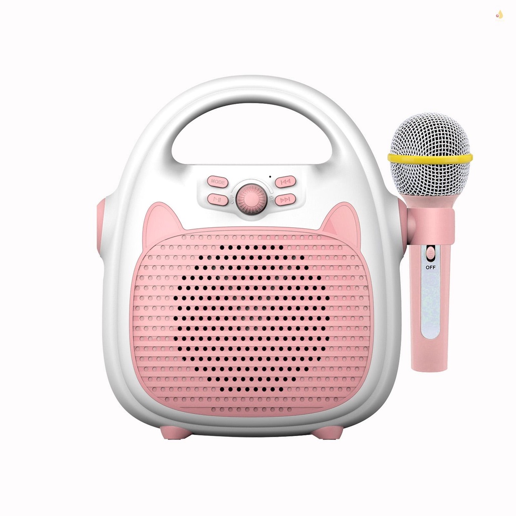 Loa Karaoke Di Động Kèm Micro BT / Thẻ Nhớ / Đèn Kết Nối USB Cho Bé