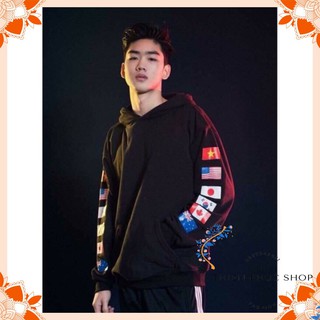 Áo hoodie nam nữ in lá cờ