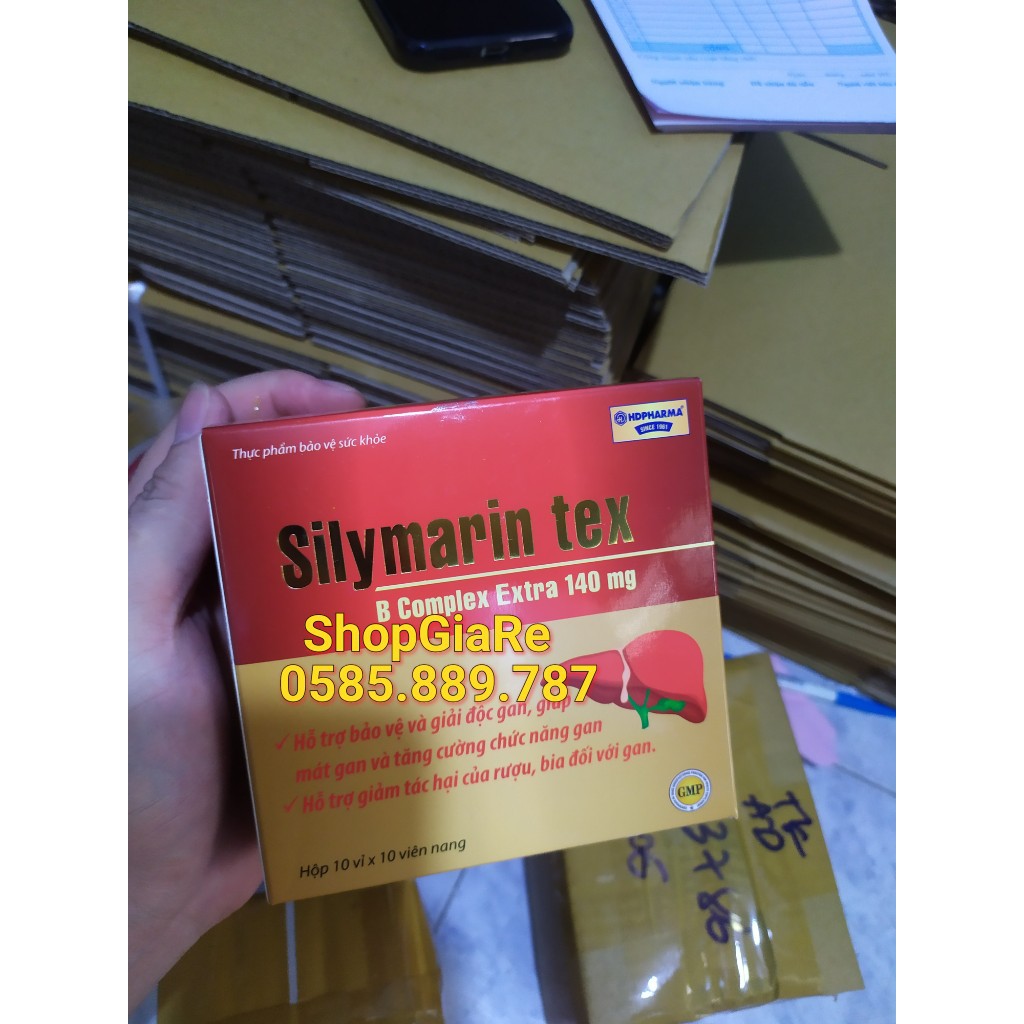 Silymarin Tex bổ gan mát gan tăng cường chức năng gan, hạ men gan giảm tác hại của bia, riệu thuốc lá