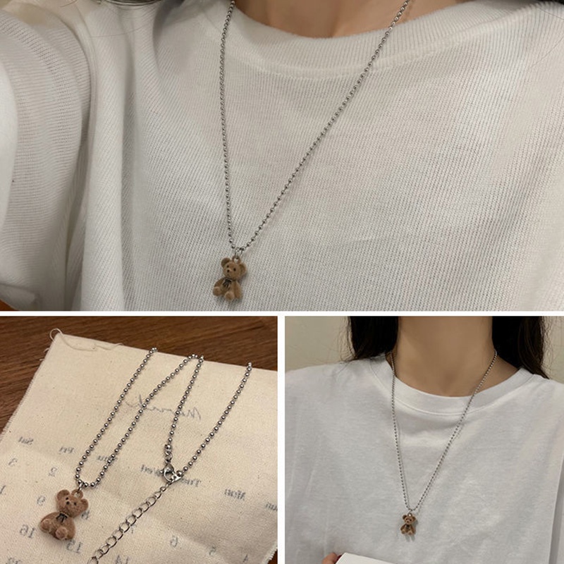 Vòng cổ Hình Gấu Phong Cách ins Thời Trang Tinh Tế Cho Nữ