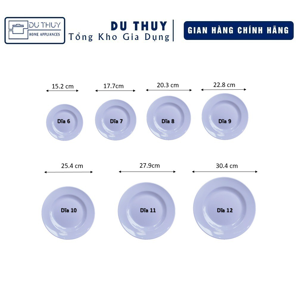 Dĩa tròn sâu 6’’, Đường Kính 15cm, Màu Trắng, Vàng, Xanh, Đủ Bông, Nhựa Melamine Chất Lượng, Thương Hiệu Vĩnh Hòa, Trenz | BigBuy360 - bigbuy360.vn