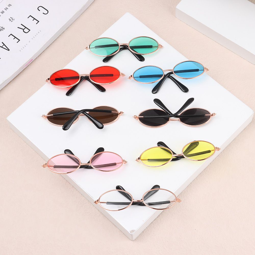 UPSTOP 9.5cm Metal Round Frame Glasses For Blythe Dolls Plush Doll Glasses Accessory
