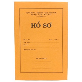 (Hỏa tốc) Bìa Hồ Sơ Vàng a4 (100 cái)