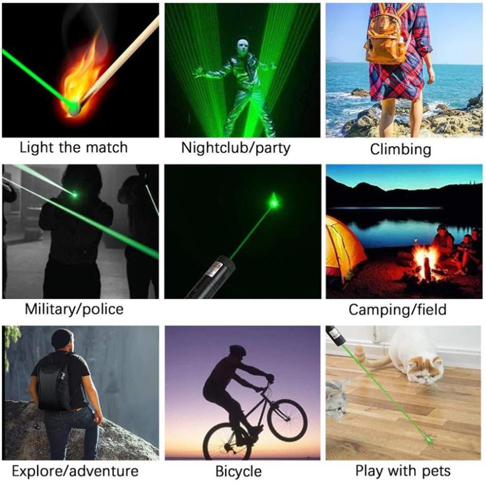 Đèn Laser Siêu Mạnh-Đèn Laze 303 Tia Sáng Xanh có kèm pin và củ sạc