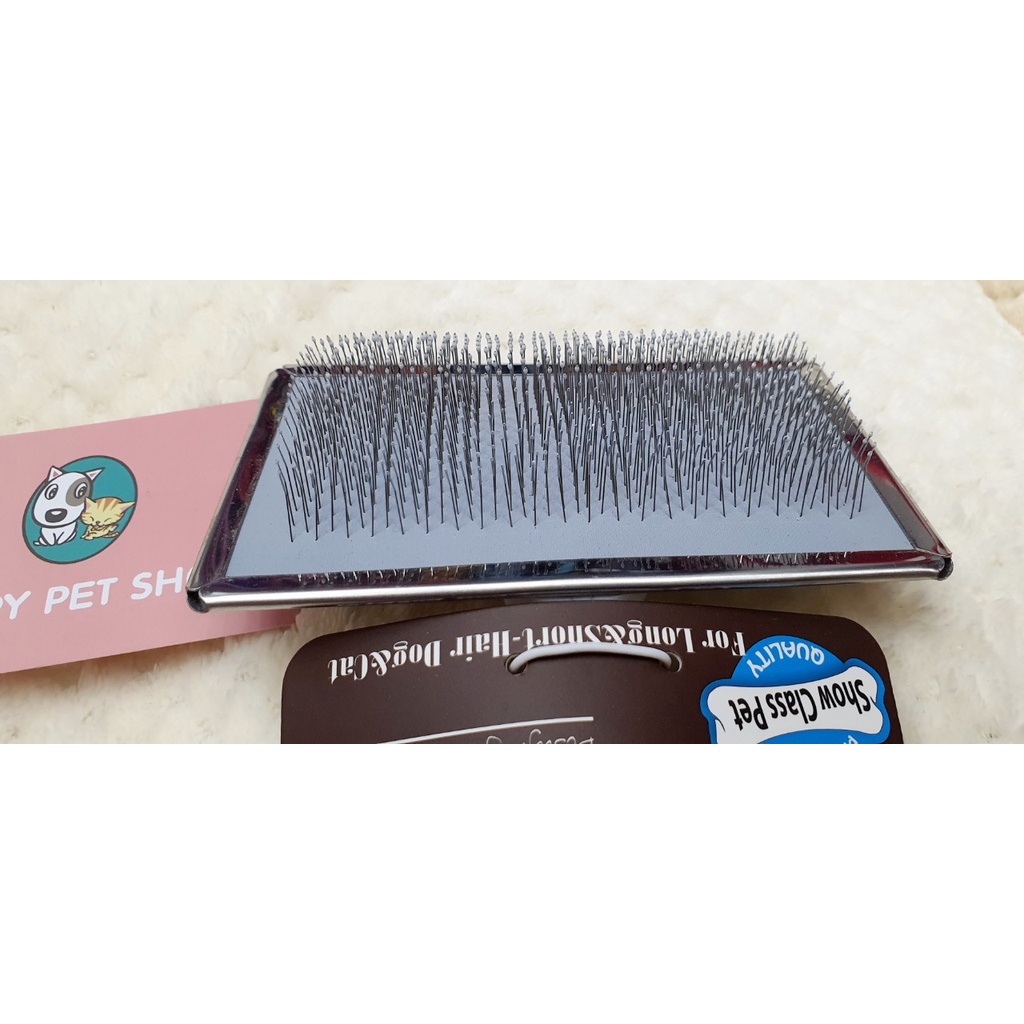 Lược chải  bông Dobola cao cấp đánh bông, lấy lông rụng cho chó mèo - Slicker brush - grooming