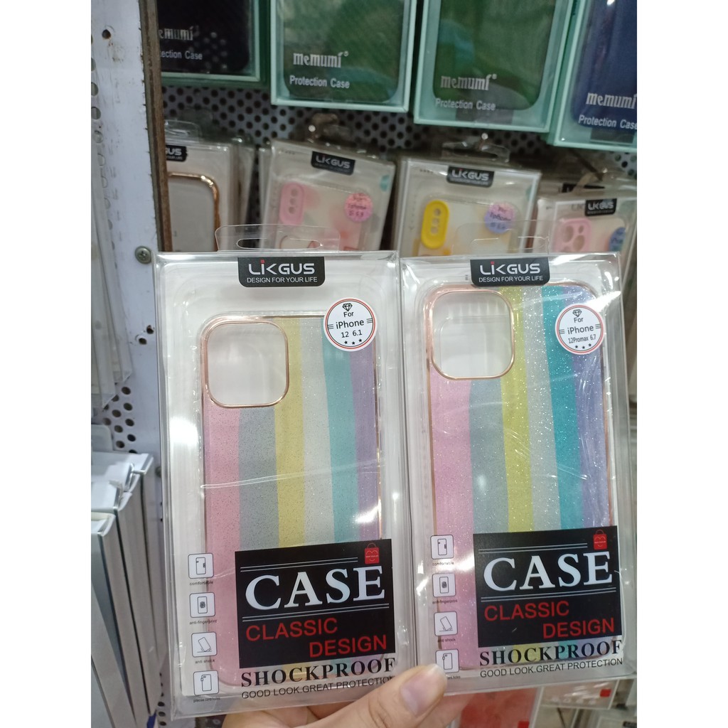 iPhoen 12/12 Pro Max_Ốp lưng Likgus nhũ kim tuyến cầu vòng ( kèm ảnh thật)