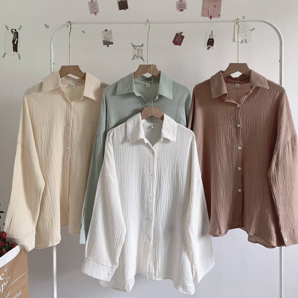 Áo Sweater Polo chất nỉ lót lông form rộng dài tay kiểu dáng Hàn Quốc - Xưởng May Hạnh | BigBuy360 - bigbuy360.vn