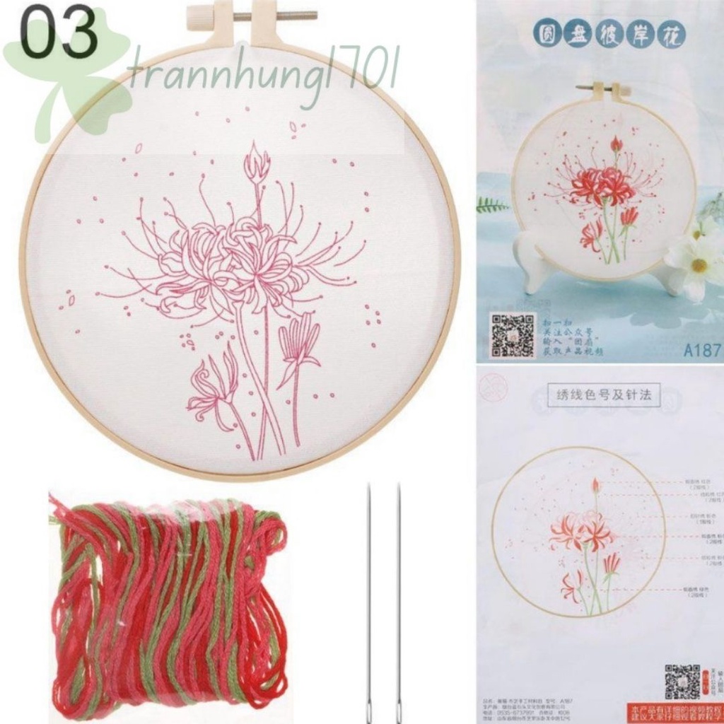 Bộ kit thêu tay trang trí DIY _ bộ sưu tập số 02