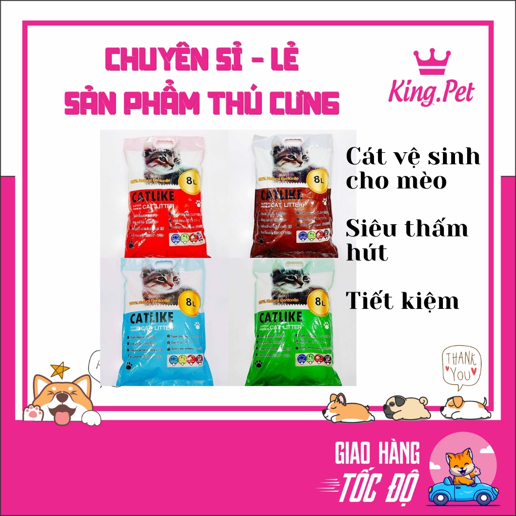 CAT LIKE 8L - Cát vệ sinh cho mèo thấm hút cực tốt