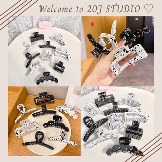 Kẹp tóc hoạ tiết bò sữa, Kẹp càng cua hàn quốc