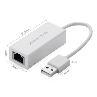 Cáp chuyển đổi USB 2.0 ra LAN Ugreen 20253