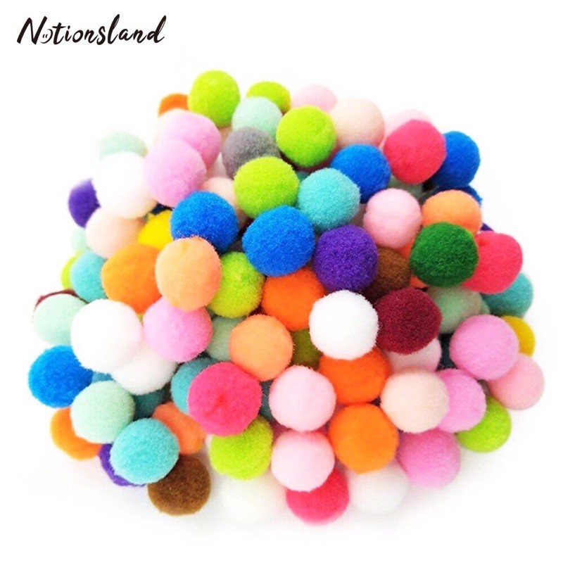 set 20 quả bông Pompom làm đổ hanmade