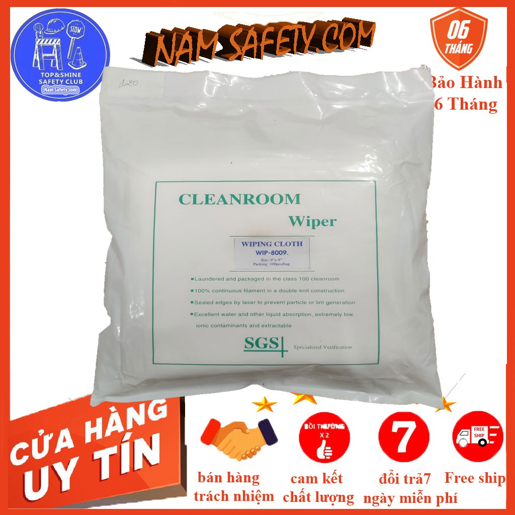 Khăn lau phòng sạch 8009 ,100 tờ kích thước 9''x9'' ,Cleanroom Wiper 8009