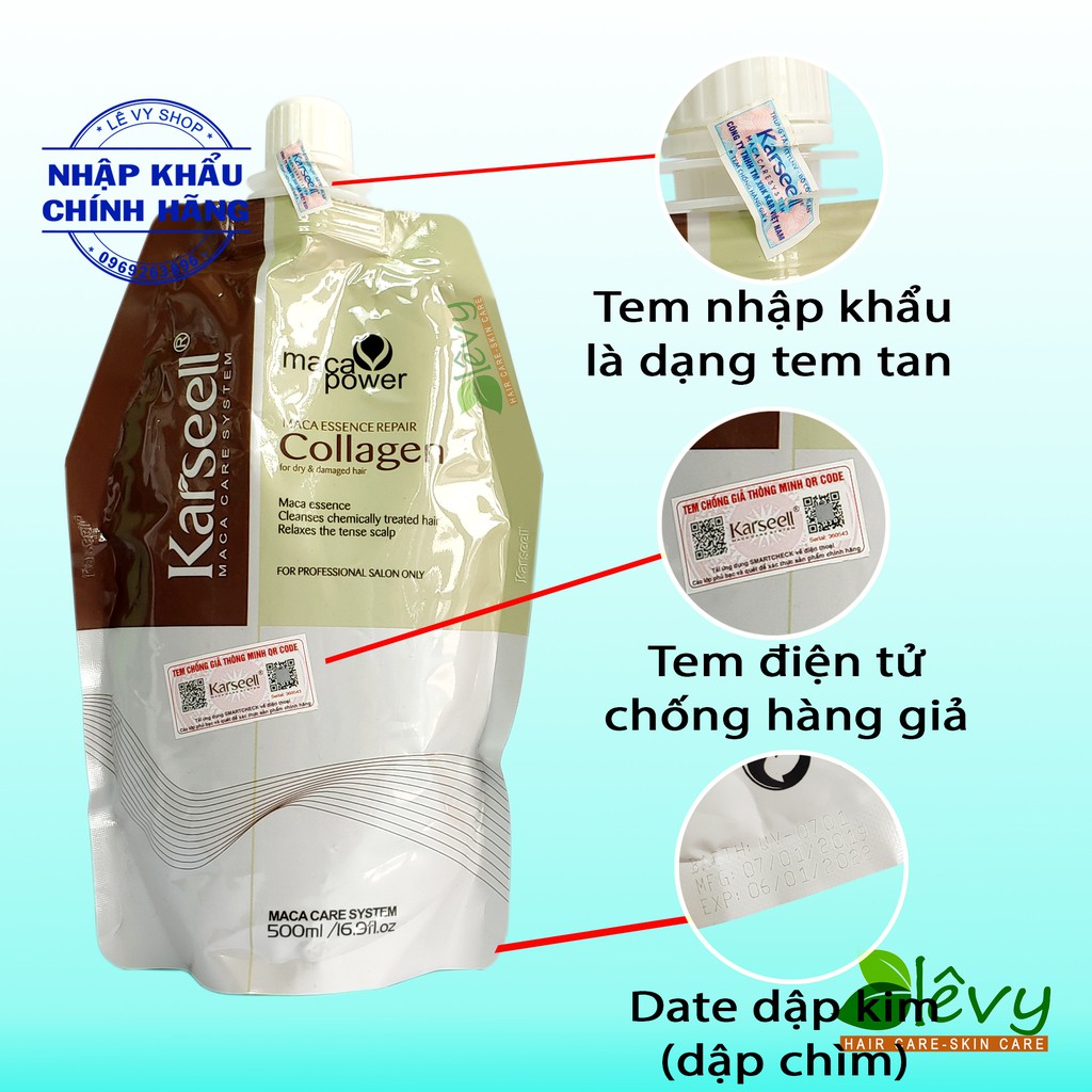 Hấp Tóc Phục Hồi Siêu Mềm Mượt Karseell maca Collagen 500ml | BigBuy360 - bigbuy360.vn