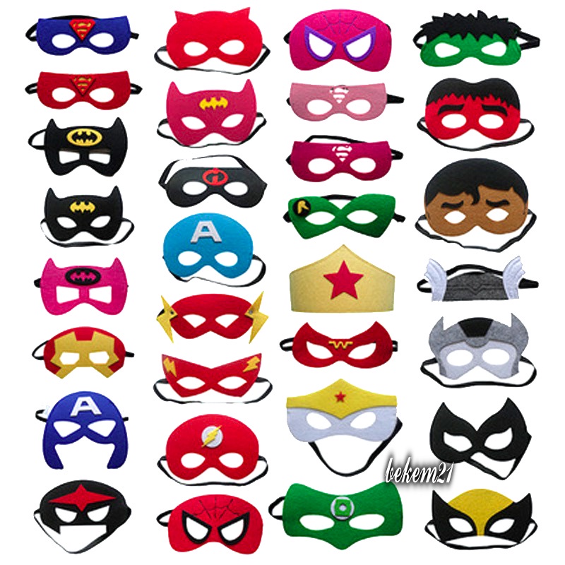 MẶT NẠ SIÊU NHÂN SIÊU ANH HÙNG Avengers Marvel SpiderMan Hóa Trang Halloween Nhân Vật Siêu Anh Hùng Sáng Tạo