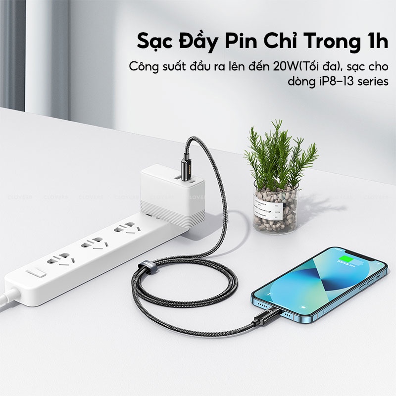 Dây Sạc 20W REMAX Tích Hợp Màn Hình Led Dây Bện Nylon Chống Đứt Gãy Sạc Nhanh Không Nóng Bảo Vệ Pin Cho iP 13 Pro Max