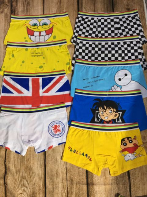 Quần lót nam boxer hoạt hình, sịp nam hoạt hình cotton co giãn 4 chiều thấm hút mồ hôi tốt