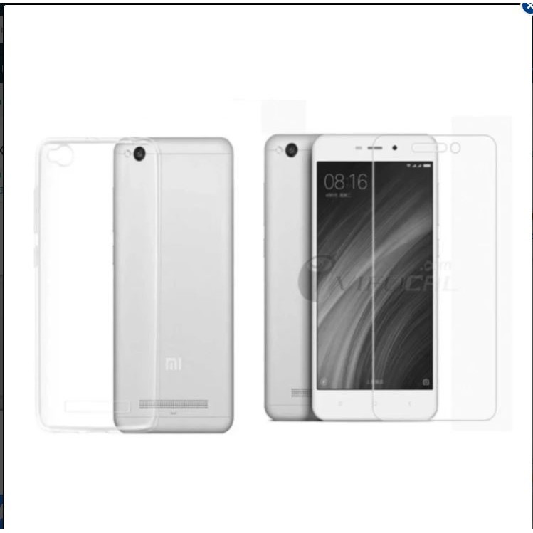 Bộ ốp lưng Silicon Xiaomi Redmi Note 4 (Trắng) + Kính cường lực 2.5D