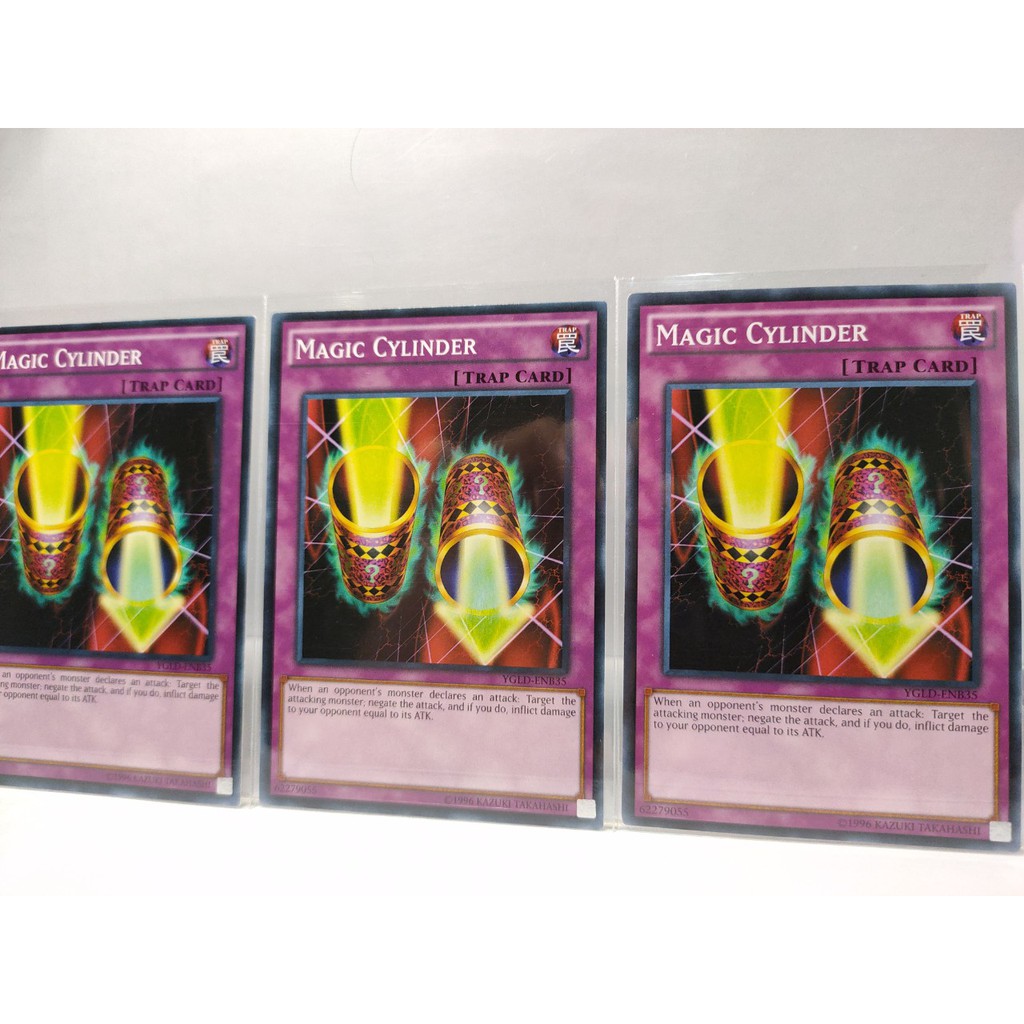 Thẻ bài Yugioh chính hãng- lá bài bẫy Magic Cylinder (Common)