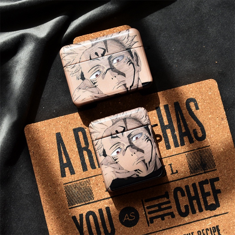 Vỏ Bảo Vệ Hộp Sạc Tai Nghe Bluetooth Không Dây Apple Airpods 1 / 2 / 3 Pro Hình Anime Jujutsu Kaisen Ryomen Sukuna