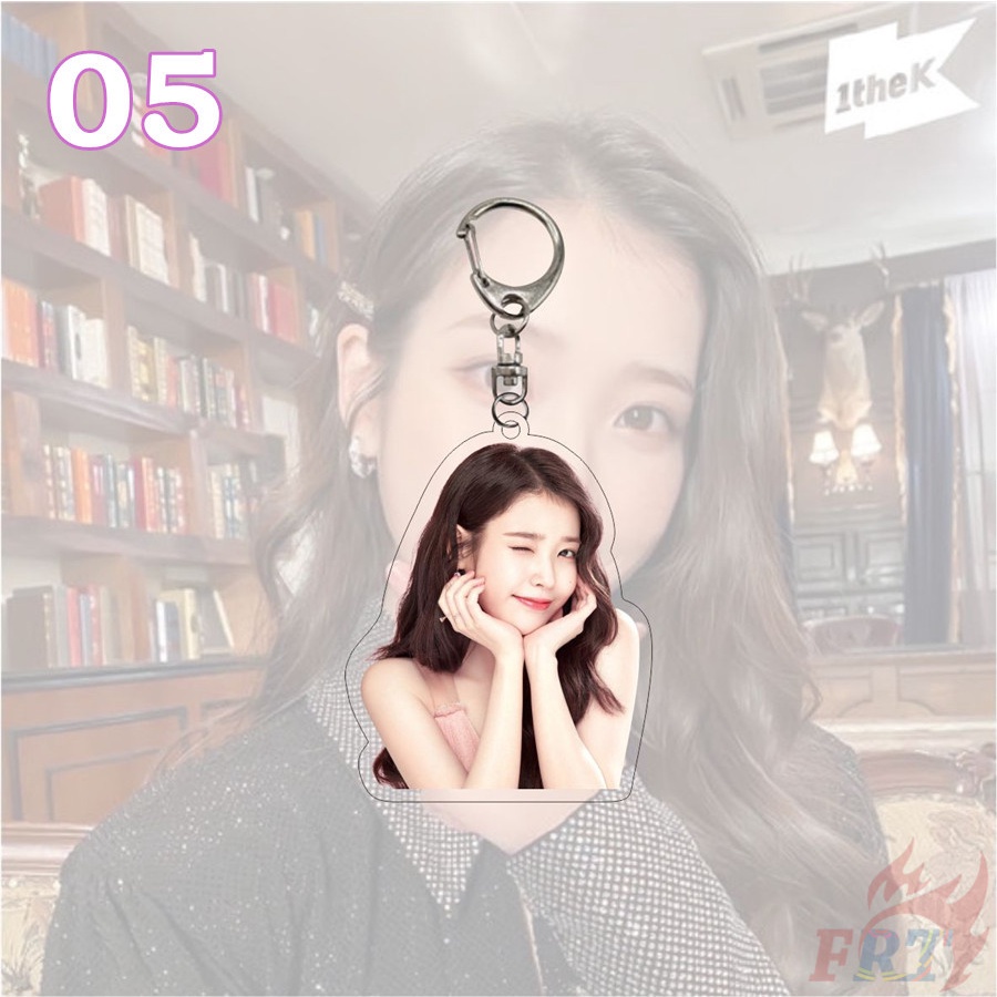 ❤ Iu Series 02 Móc Khóa ❤ 1 Chiếc Móc Khóa Hai Mặt In Hình KPop Superstar IU Lee Ji Eun
