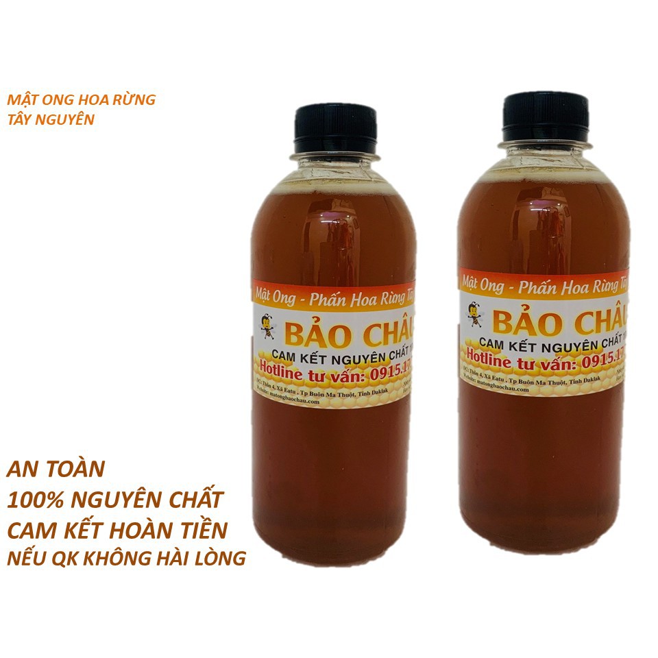 2 Lít Mật ong rừng Đăk Lăk - Nguyên Chất 100% - Mật Ong Bảo Châu - BCC 05