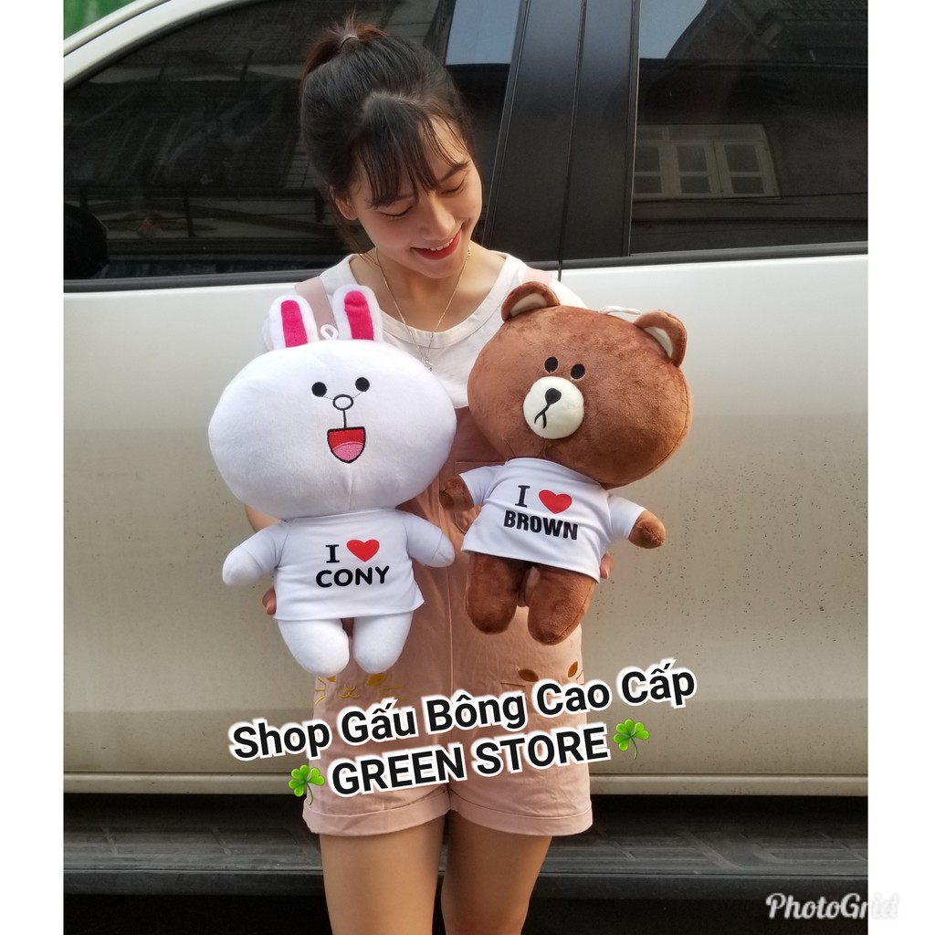 Combo Gấu Bông Brown-Thỏ Cony 1 đôi Size 70cm Hàng Loại 1 ( Rẻ Vô Địch)