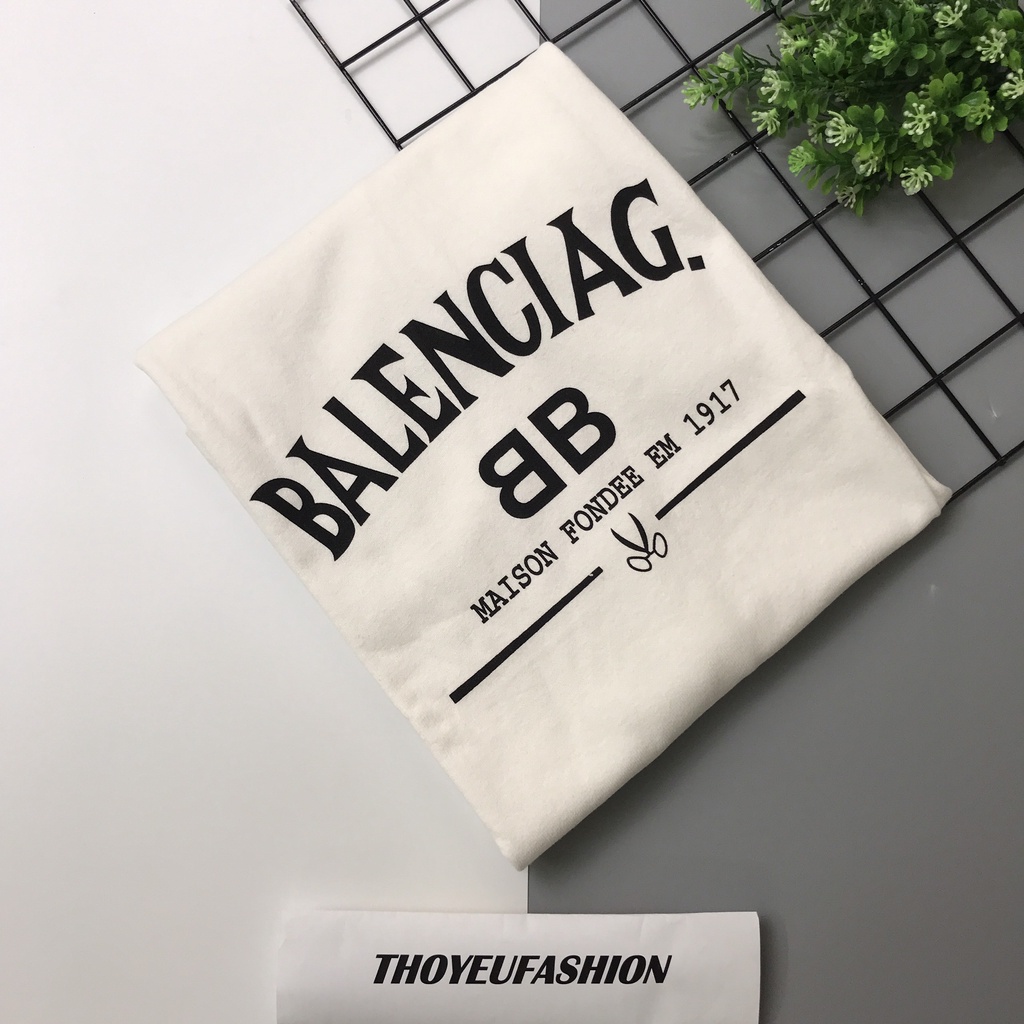 Áo Phông 3158 in chữ BALENCIA Nữ Nam, Áo Thun Tay Lỡ Oversize From Rộng Basic Chất Coton Thấm Hút Mồ Hôi - Thoyeufashion