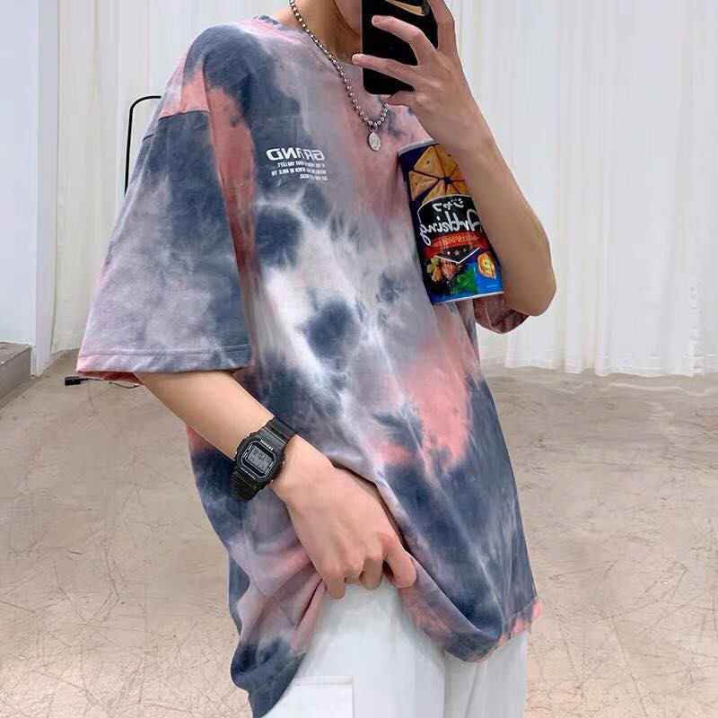 Áo thun nam nữ form rộng loang màu in hình GRAND cực hot