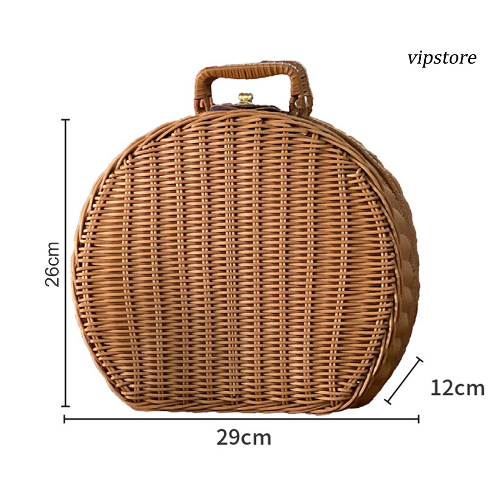 Hộp Đựng Đồ Đan Mây Thủ Công Sức Chứa Lớn Đa Năng Phong Cách Vintage