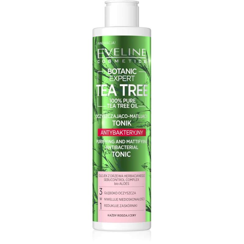 TONER LÀM SẠCH, KHÁNG KHUẨN EVELINE BOTANIC EXPERT TEA TREE 225ML - NGĂN NGỪA MỤN ĐẦU ĐEN, MỤN TRỨNG CÁ HIỆU QU - 9751