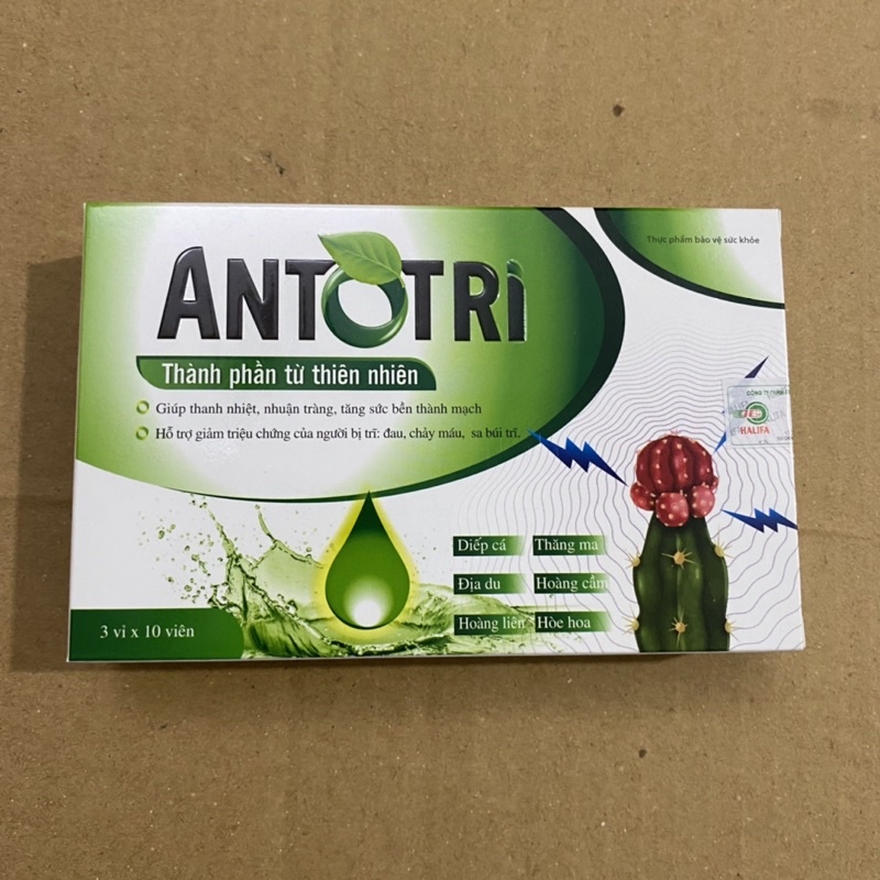 [ Che tên SP ] An trĩ vương viên uống hỗ trợ người bị trĩ và táo bón ANTOTRI chứa Cao Giấp cá thành phần từ thiên nhiên