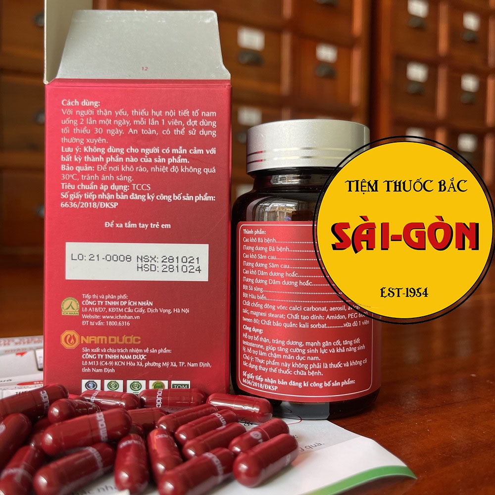 Khang Dược New Hàng Chính Hãng Hộp 30 viên - hỗ trợ bổ thận tráng dương mạnh gân cốt