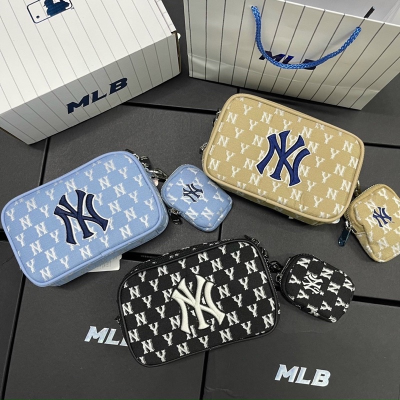 Túi MLB TQXK Dây rút bucket monogram, Túi Xách Đeo Vai Phong Cách thời trang