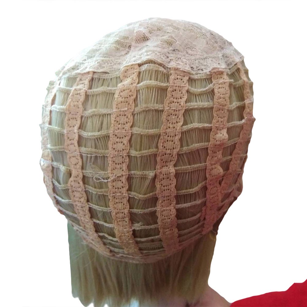 Bộ tóc giả dài ngang vai uốn xoăn chất liệu sợi tổng hợp