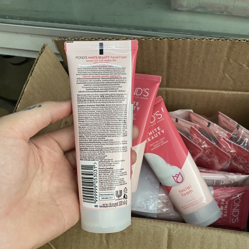 Sữa Rửa Mặt Làm Sáng Da Pond's White Beauty 100g