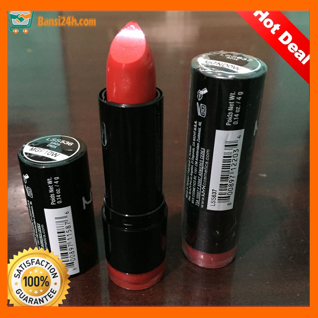 Son Môi Nhiều Dưỡng NYX Màu Hồng Đỏ Round Case Lipstick Lip Cream xách tay Mỹ