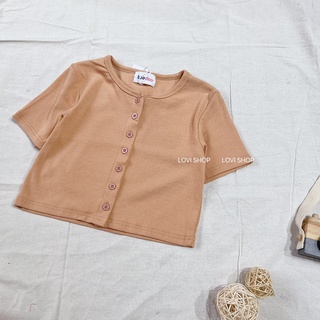 LOVI SHOP- Áo croptop chất thun gân mềm basic nhiều màu