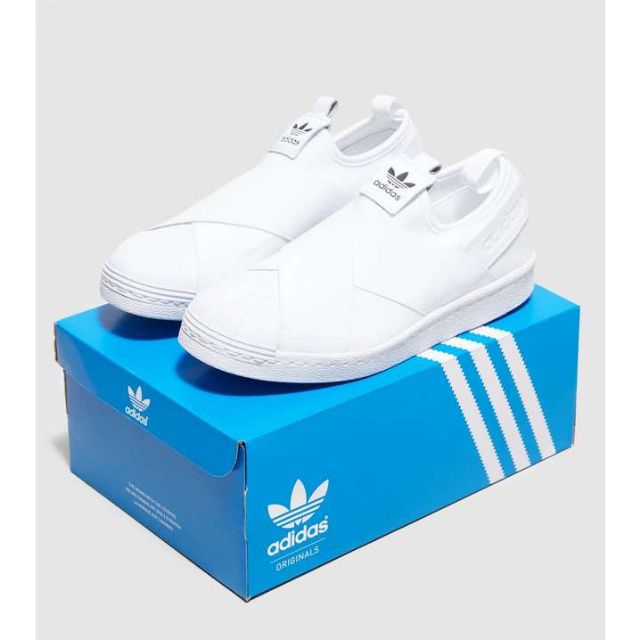 [Pass] Giày Slip On Adidas Chính Hãng US ALLWHITE 37