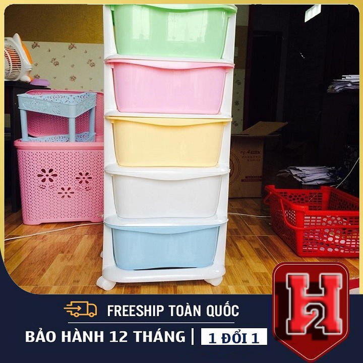 [Trợ Giá] TỦ NHỰA 5 TẦNG NGĂN KÉO❤️FREESHIP❤️- CÓ BÁNH XE ĐA NĂNG