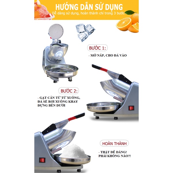 MÁY BÀO ĐÁ TUYẾT BẢO HÀNH 12 THÁNG / MÁY XAY ĐÁ SHOP CÁT TƯỜNG