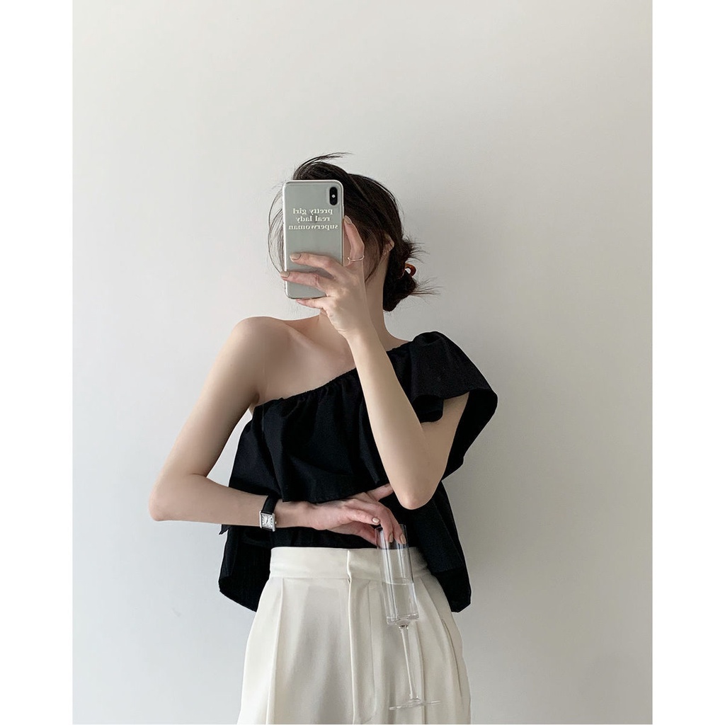 Áo Kiểu Trễ Vai Không Tay Phong Cách Thời Trang Mùa Hè 2022