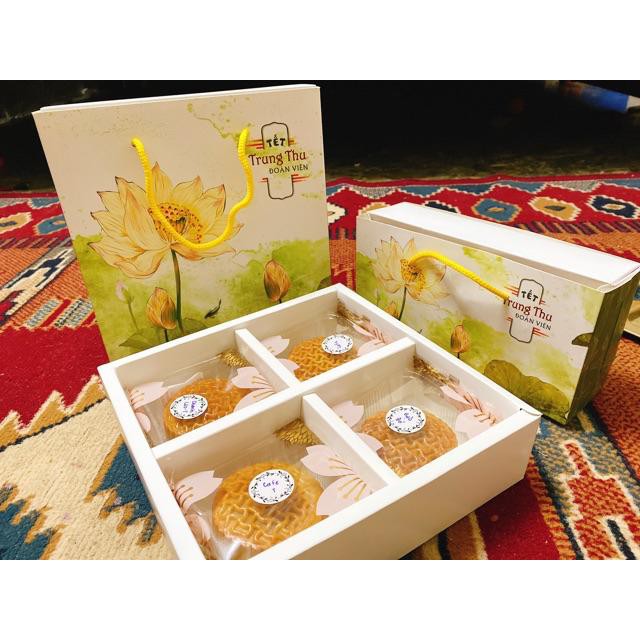 Hộp đựng bánh trung thu mẫu HOA SEN đựng bánh 150 - 250g