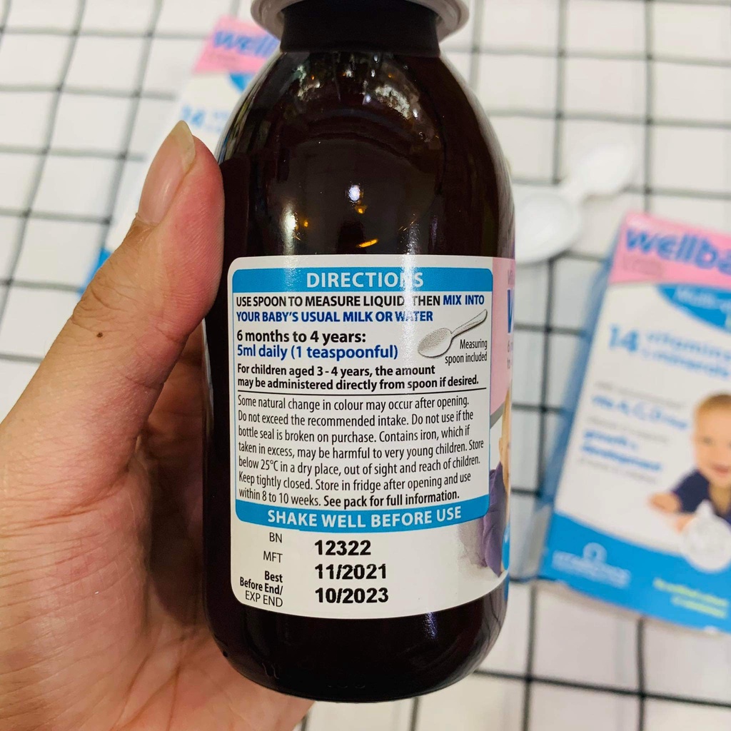 [Date 10.2023] Vitamin tổng hợp giúp ăn ngon, tăng đề kháng cho bé Well Baby