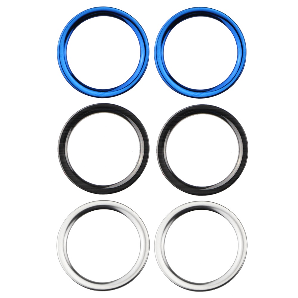 Set 2 Miếng Dán Trang Trí Lỗ Thông Khí Xe Hơi Nissan Kicks 2016-2021 Bằng Thép Không Gỉ