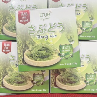 Combo 3 hộp rong nho tách nước True Organic giàu dinh dưỡng- công nghệ tách nước Nhật Bản